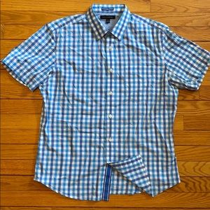 Banana Republic gingham short sleeve button down